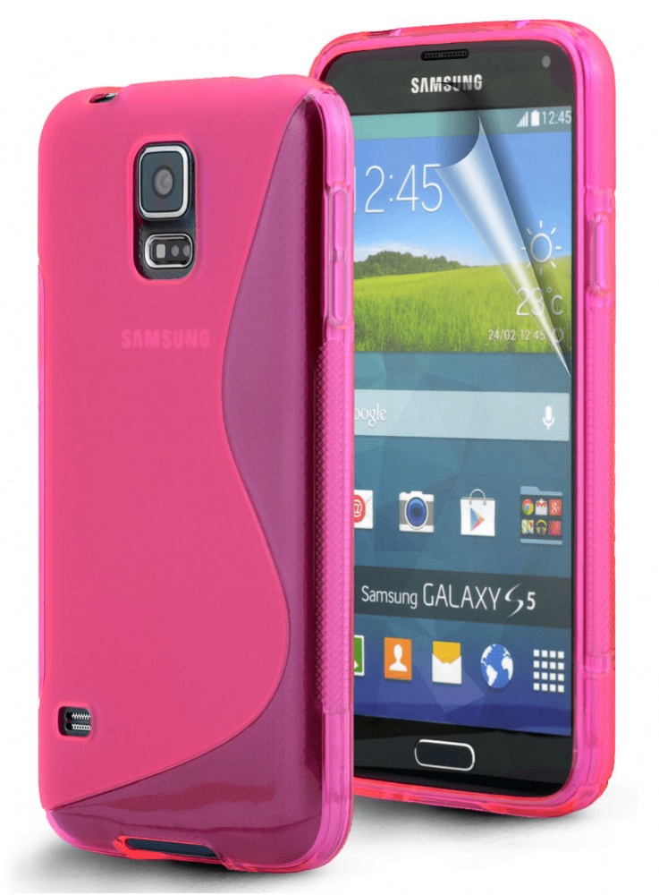 Samsung Galaxy S5 Mini G800F - Θήκη TPU GEL S-Line Ρόζ (ΟΕΜ)