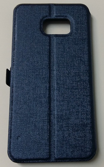 Samsung Galaxy S6 Edge+ G928F - Δερμάτινη Θήκη Με Παραθυράκια Και Πίσω Πλαστικό Κάλυμμα Μπλέ (ΟΕΜ)