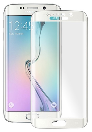Samsung Galaxy S6 Edge Plus G928F -  Προστατευτικό Οθόνης Tempered Glass - Full Screen Protector Λευκό (OEM)