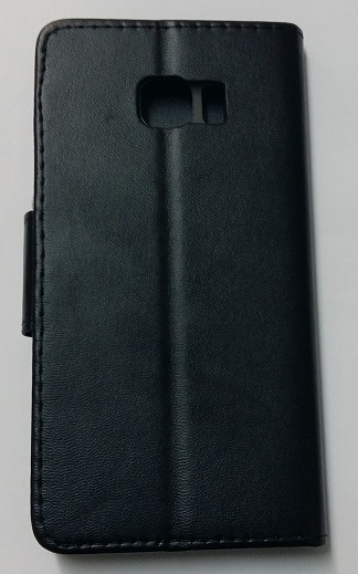 Samsung Galaxy S6 Edge Plus G928F - Leather Wallet Stand Case With Silicone Back Cover Black (OEM)
