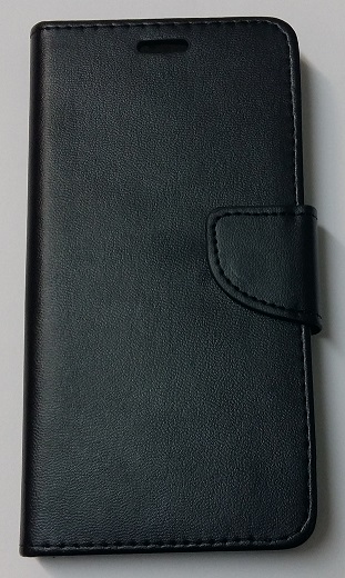 Samsung Galaxy S6 Edge  - Leather Wallet Stand Case With Silicone Back Cover Black (OEM)