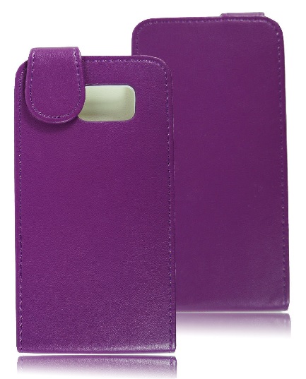 Samsung Galaxy S6 G920F - Leather Flip Case Purple (OEM)