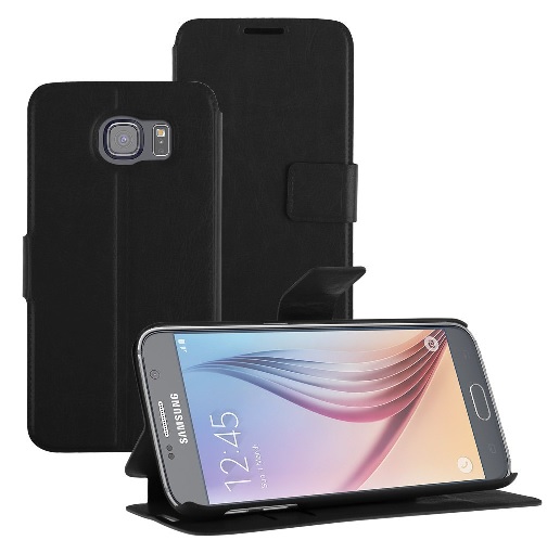 Samsung Galaxy S6 G920F Leather Wallet Stand Case (Black) (OEM) Version
