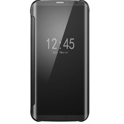 Samsung Galaxy S7 Edge Θήκη Clear View Μαύρο (OEM)