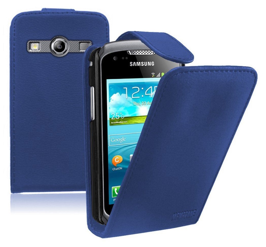 Samsung Galaxy Xcover 2 s7710 - Leather Flip Case Blue (OEM)