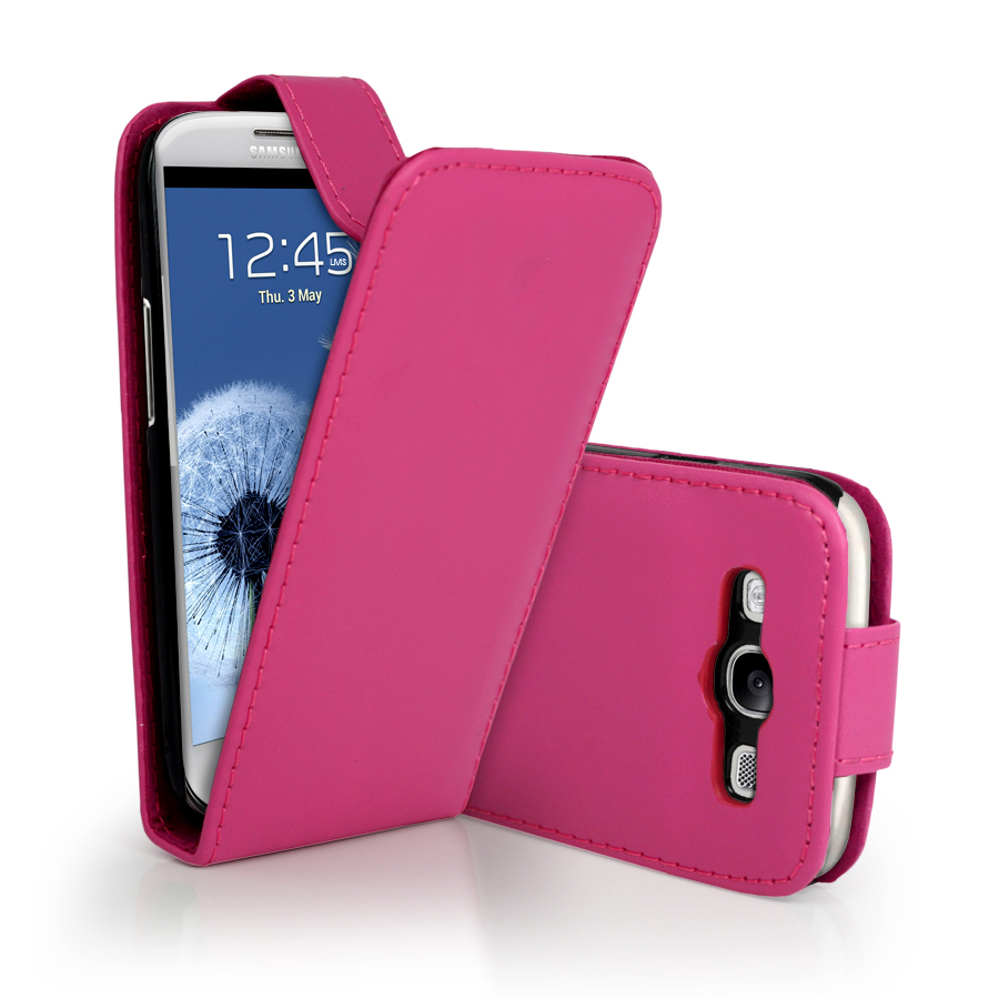 Samsung Galaxy S 3 (I9300) Leather Flip Case - Pink
