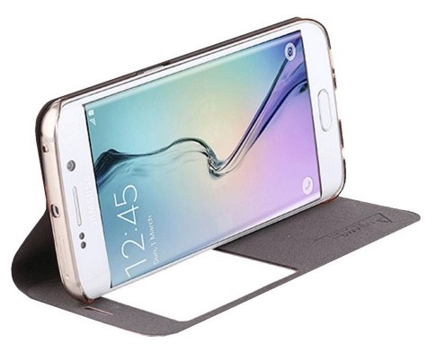 Samsung SM-G925F Galaxy S6 Edge - Θήκη Book S-View Usams Muge Series Μαύρη (Usams)