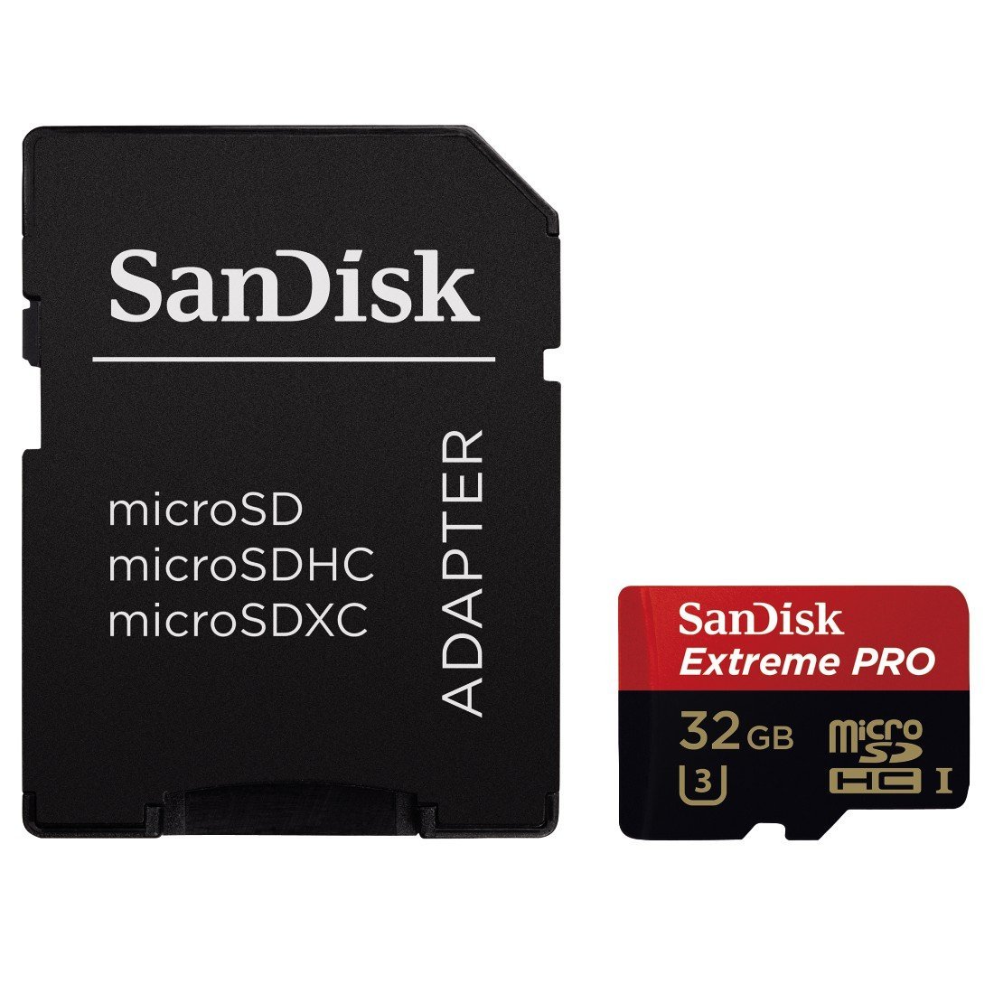 SanDisk Extreme Pro microSDHC/SDXC UHS-I Card with SD Adapter (32GB, 95MB/s) (SDSDQXP-032G-G46A)