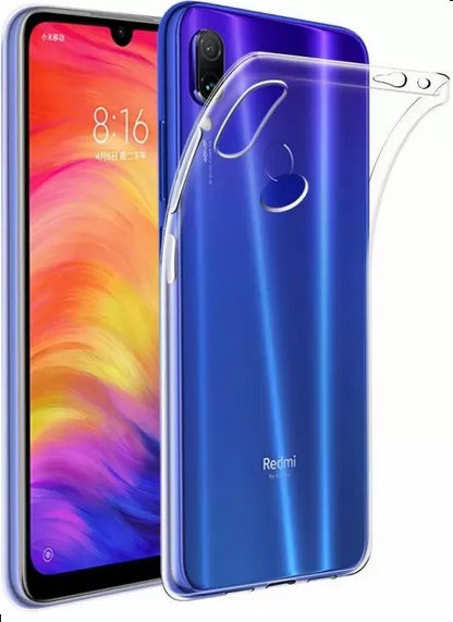Xiaomi Redmi 7 Silicone Back Cover Case (Transparent) (oem)