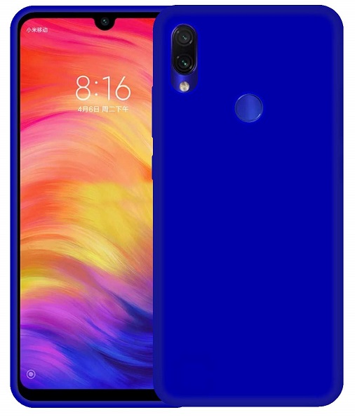 Xiaomi Redmi Note 7 Silicone Back Cover Case (Blue) (oem)