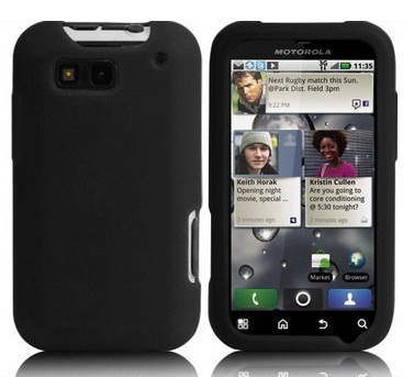 Silicone Case for Motorola Defy / Plus Black (OEM)