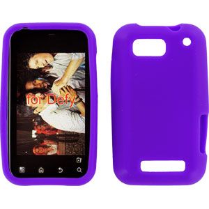 Motorola Defy / Plus Purple Silicone Case (OEM)