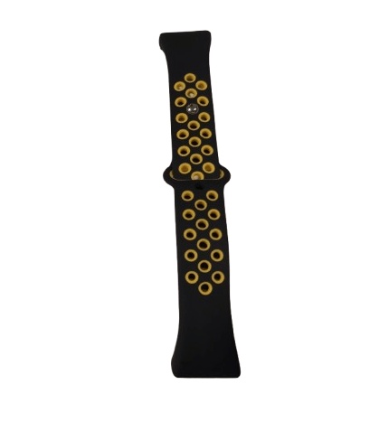 Silicone Smartwatch Strap for Huawei Band 6 / Honor Band 6 (Black / Yellow)