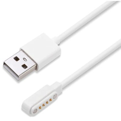 Wristwatch Charger USB 2 Charging Cable for K88H Smart Watch - White (OEM)