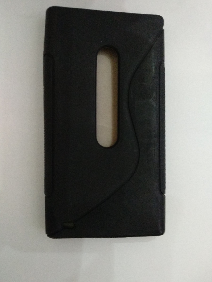 Matte-Black Soft Crystal TPU Gel Case for Nokia Lumia 800 (OEM)