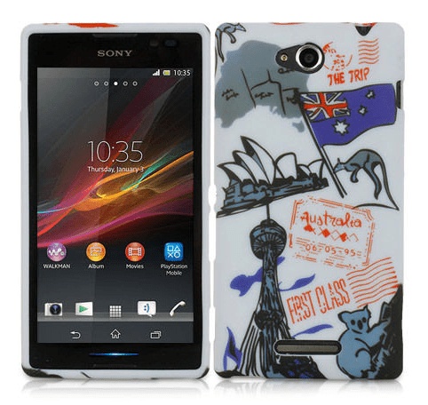 Sony Xperia C C2305 - Μαλακή Θήκη Σιλικόνης Tour in Australia Design (OEM)