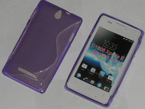 Sony Xperia E Dual S-Line TPU Silicone Case (Purple)