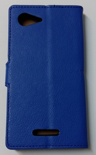 Sony Xperia E3 - Δερμάτινη Stand Θήκη Πορτοφόλι Με Πίσω Κάλυμμα Σιλικόνης Μπλέ (ΟΕΜ)