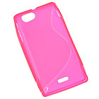 Sony Xperia J (ST26i) TPU Gel Case - S-Line (Pink)