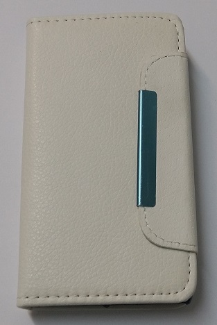 Sony Xperia J St26i - Leather Wallet Case With Magnetic Flip White (OEM)