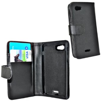 Sony Xperia J ST26i Leather Wallet Case (Black) (OEM)