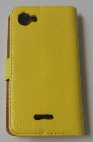Sony Xperia L - Leather Wallet Stand Case Yellow (OEM)