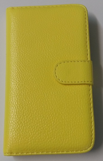 Sony Xperia L - Leather Wallet Stand Case Yellow (OEM)
