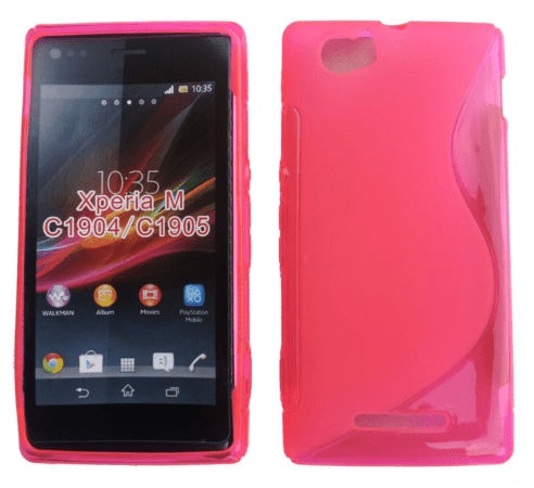 Sony Xperia M C1905 Gel TPU Case S-Line Pink OEM