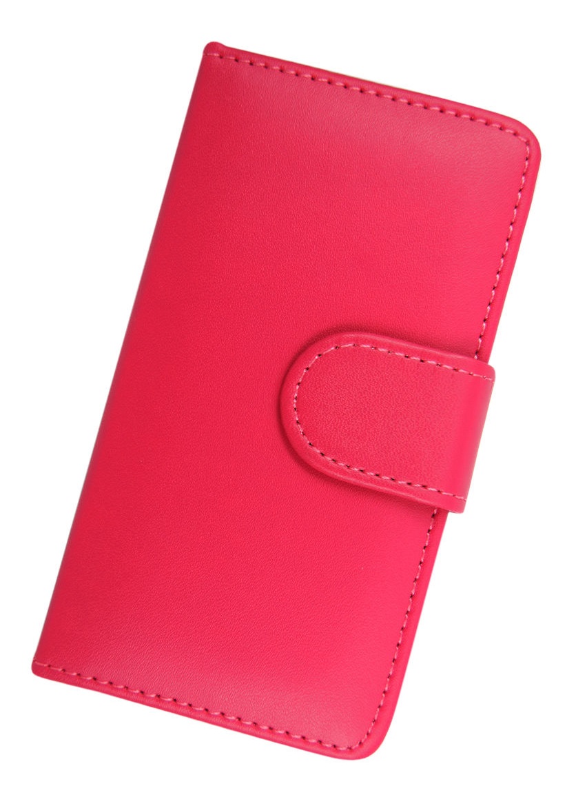 Sony Xperia M C1905 - Leather Wallet Stand Case Magenta (OEM)