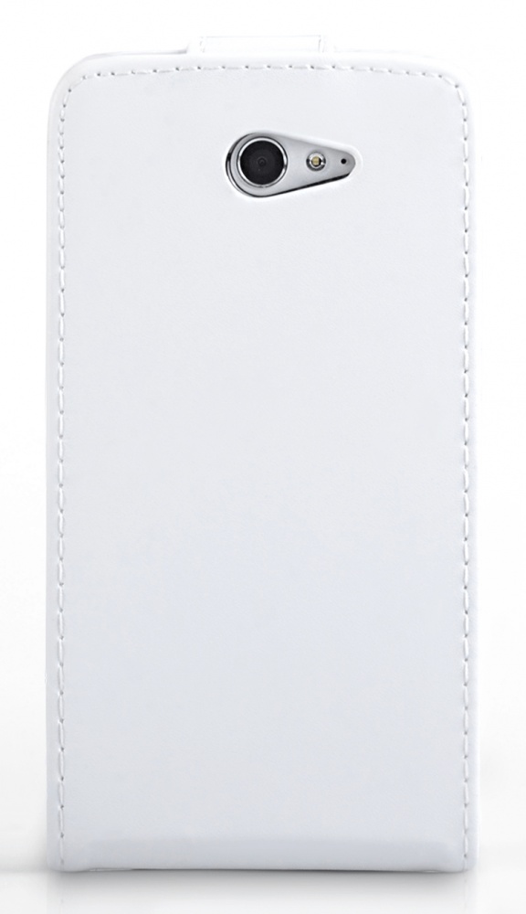 Sony Xperia M2 D2303 - Δερμάτινη Θήκη Flip Λευκή (OEM)