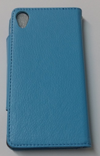 Sony Xperia M4 Aqua/M4 Aqua Dual - Δερμάτινη Θήκη Πορτοφόλι Με Μαγνητικό Φλίπ Γαλάζιο (OEM)