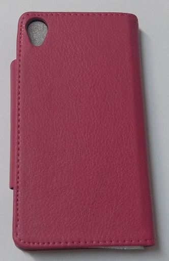Sony Xperia M4 Aqua/M4 Aqua Dual - Leather Wallet Case With Magnetic Flip Magenta (OEM)