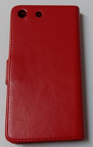Sony Xperia M5 - Leather Wallet Case Red (OEM)