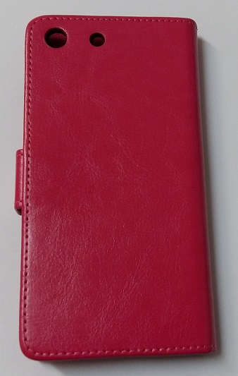 Sony Xperia M5 - Leather Wallet Case Magenta (OEM)