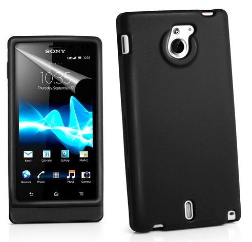 Sony Xperia sola MT27i Silicone Case (Black)