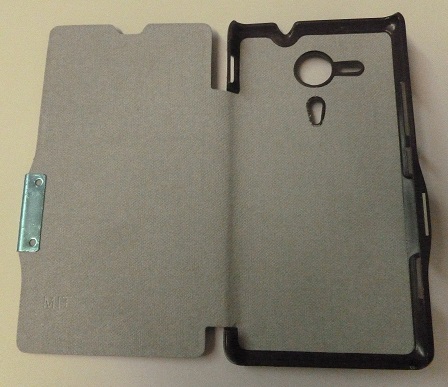 Sony Xperia SP M35h - Leather Magnetic Case With Hard Back Cover Purple (OEM)