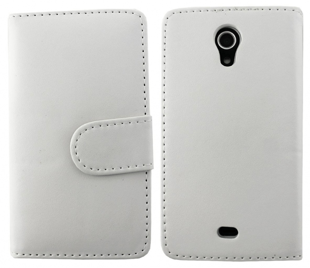 Sony Xperia T Lt30p Δερμάτινη θήκη Πορτοφόλι Λευκό (OEM)