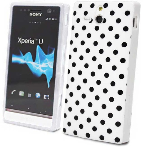 Sony Xperia U ST25i TPU Gel Silicone Case (White - Textured)