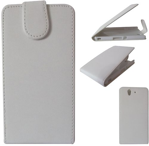 Sony Xperia Z Leather Flip Case (White)
