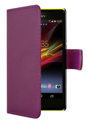 Sony Xperia Z2 - Δερμάτινη Θήκη Πορτοφόλι Μώβ (OEM)
