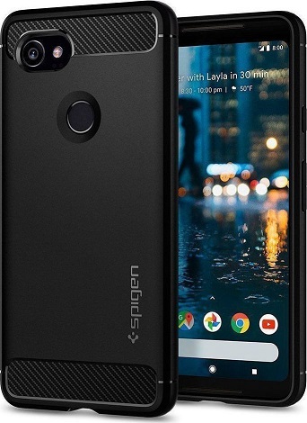 Spigen Rugged Armor Case (Black) for Google Pixel 2 XL (Google Pixel 2 XL)