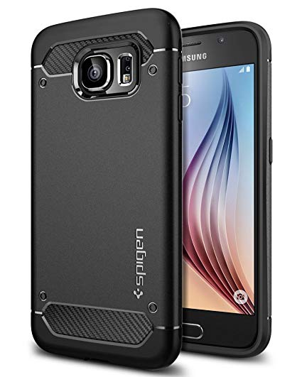 Spigen Rugged Armor Case for Samsung Galaxy S6 – Black (SGP11439)