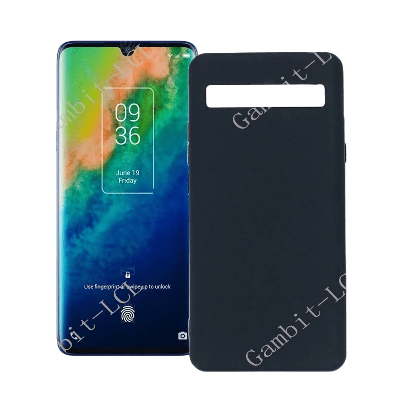 TCL 10 Plus T782H - πλατη σιλικονης TPU  gel μαυρη  (ΟΕΜ)