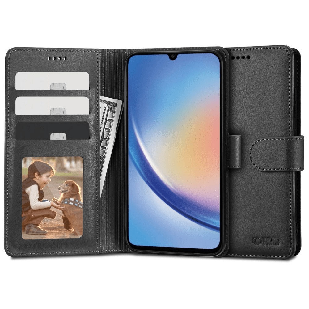 Tech-Protect Silicone Wallet Black (Galaxy A34)
