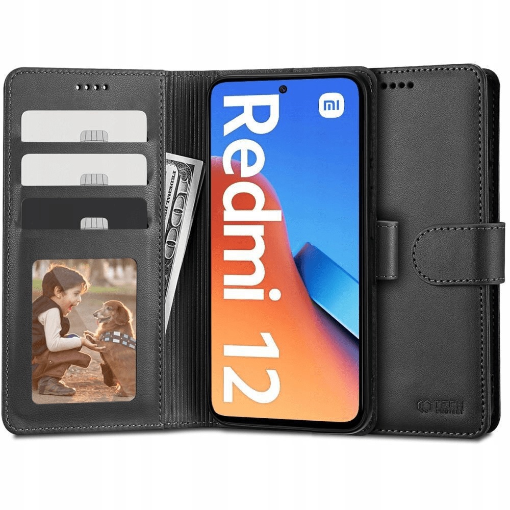 Tech-Protect Wallet Black (Redmi 12)