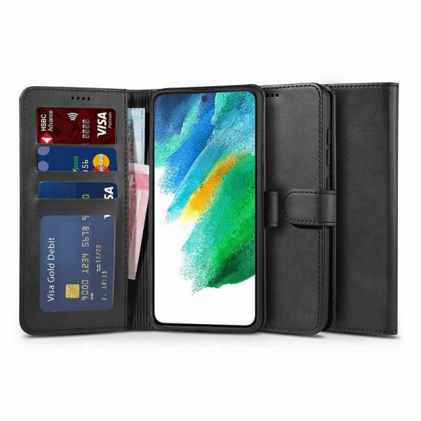 Tech-Protect Wallet Δερματίνης Μαύρο (Galaxy S21 FE 5G)
