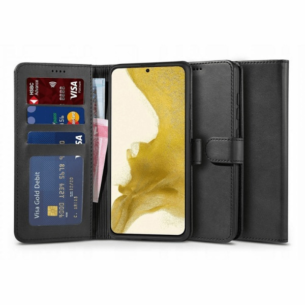 Tech-Protect Leather Wallet Black (Galaxy S22+ 5G)