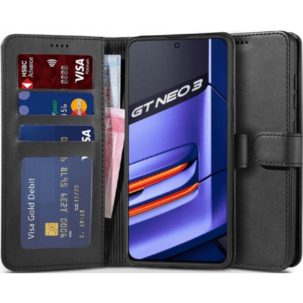 Tech-Protect Leather Wallet Black (REALME GT NEO 3)