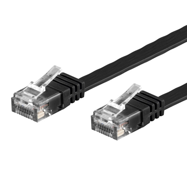 Techly FLAT NETWORK CABLE CAT.6A UTP 7.5M BLACK