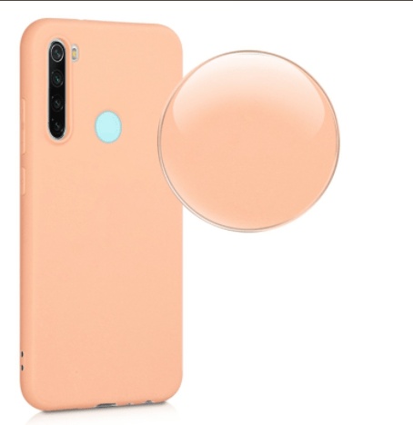 Mat Soft TPU Phone Case Cover for   XIAOMI Note 8 light Peach  (OEM)